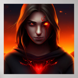 Poster Fille Super Héros