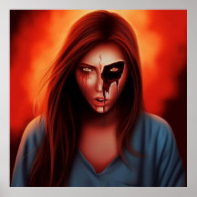 Poster Fille Super Héros