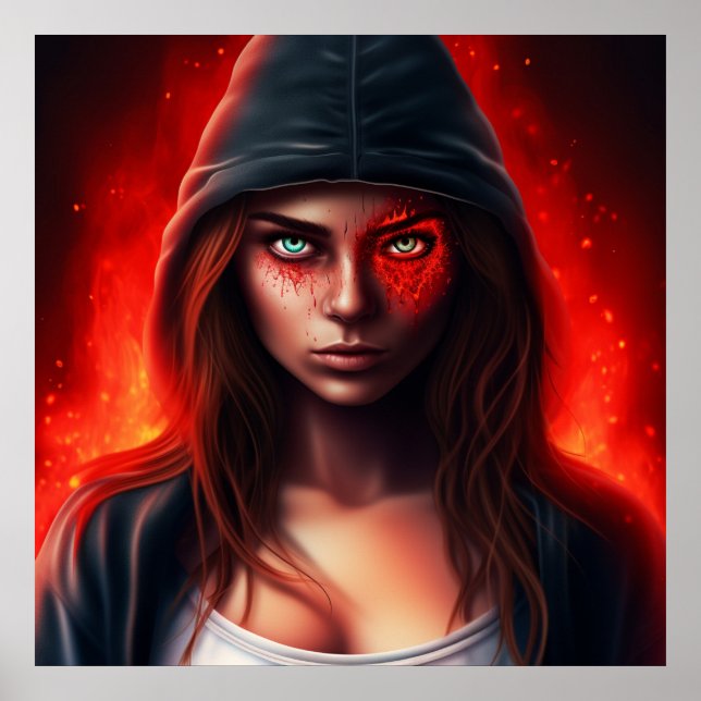 Poster Fille Super Héros (Frente)