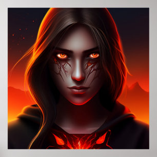 Poster Fille Super Héros