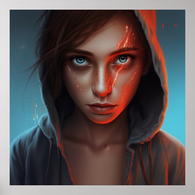 Poster Fille Super-Héros (Frente)