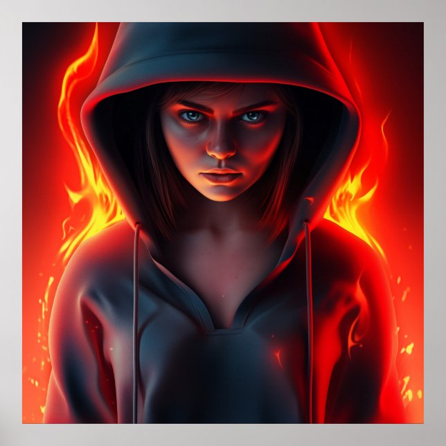 Poster Fille Super Héros (Frente)