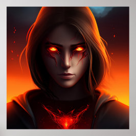 Poster Fille Super Héros