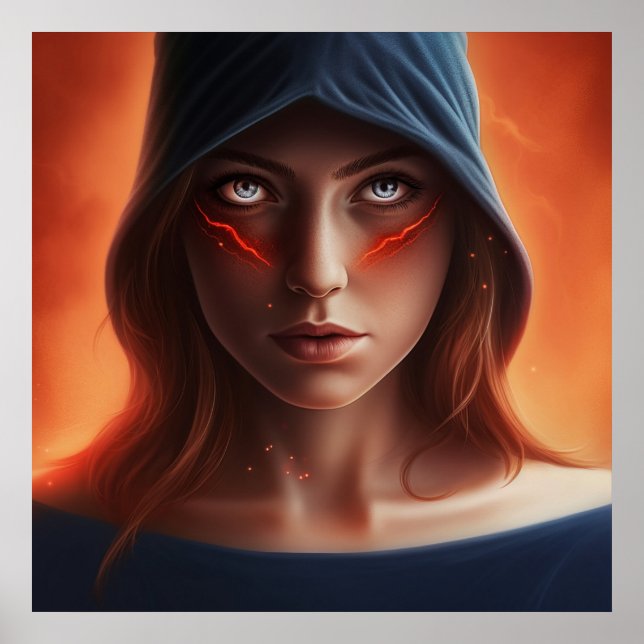 Poster Fille Super-Héros (Frente)