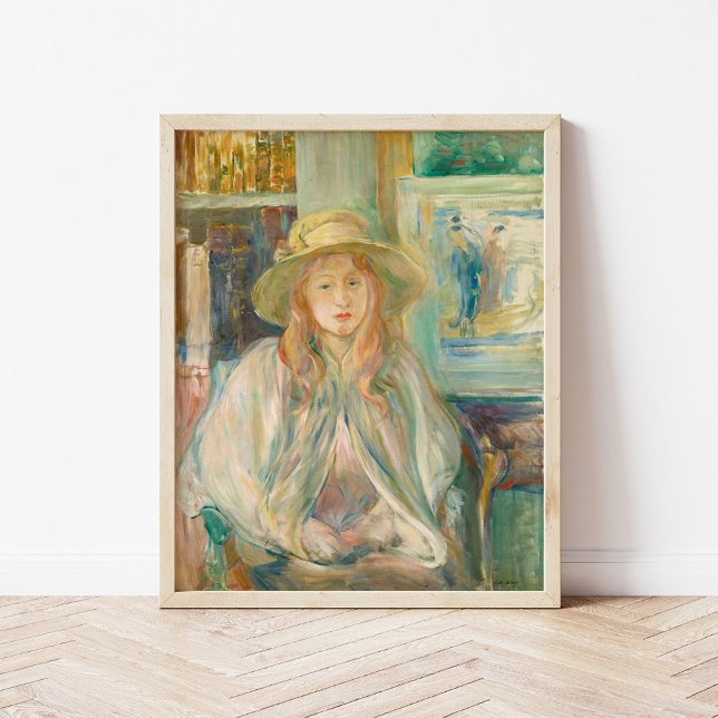 Poster Fillette au Chapeau de Paille | Berthe Morisot (Criador carregado)