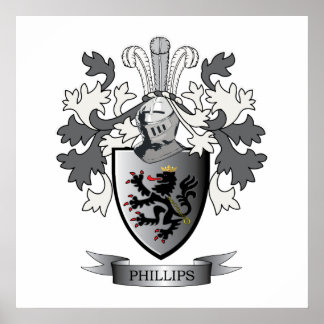 Póster Fillips Family Crest Casaco de Braços