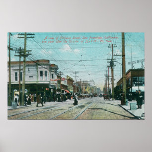 Póster Fillmore Street View 1 Year After Fire of 1906