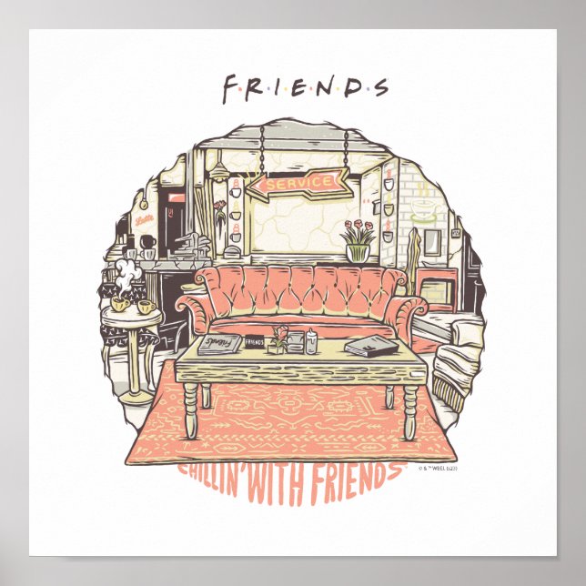 Poster Filmando com Cartoon FRIENDS™ (Frente)