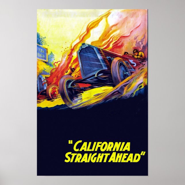 Poster Filme Clássico California Straight Ahead 1925 (Frente)