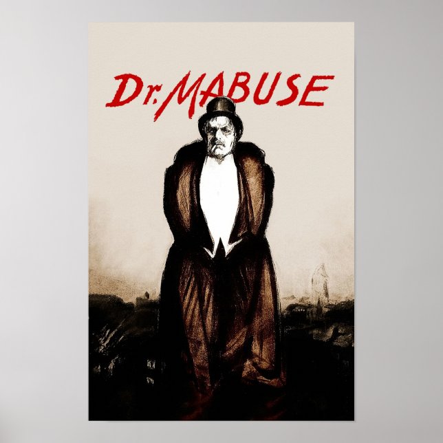 Poster Filme Clássico Dr. Mabuse 1922 (Frente)