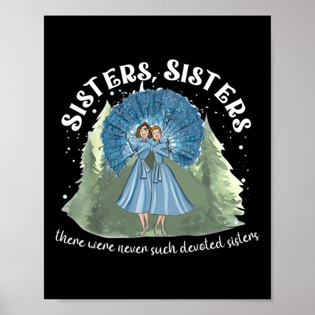 Poster Filme de Natal Branco das Irmãs 1954 Neve Natal Ho (Frente)