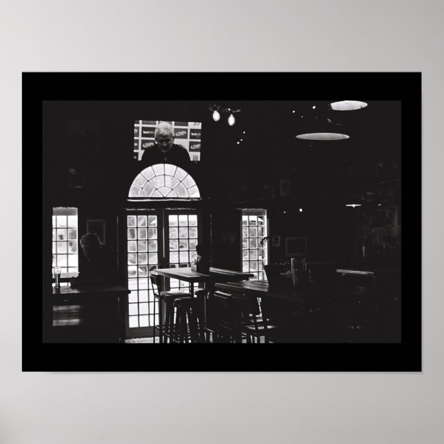 Poster Filme Kodak Antigo BNW Noir Windows Bar Bear A3 Po (Frente)