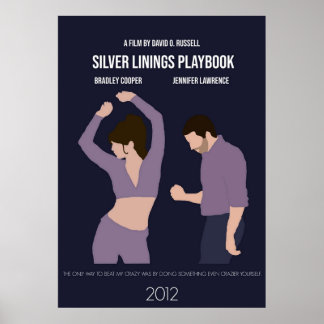 Poster Filme Minimalista do Playbook Links de Prata