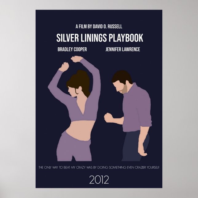 Poster Filme Minimalista do Playbook Links de Prata (Frente)