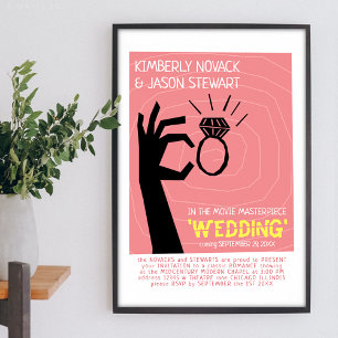 Poster Filme Moderno do Século Médio de Casamento Retro 6