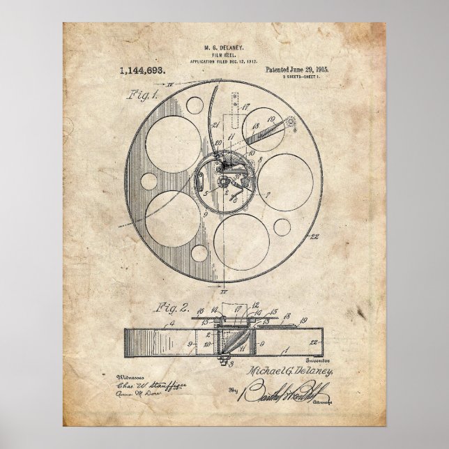 Poster Filme Reel Patent (Frente)