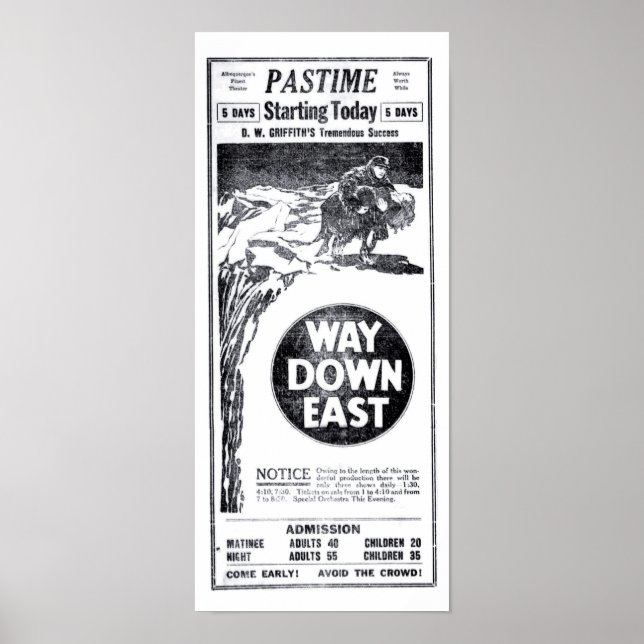 Poster Filme silencioso de Lillian Gish Richard Barthelba (Frente)