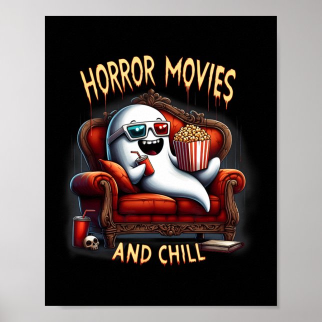 Poster Filmes De Horror E Chill Spooky Ghost Mov No Hallo (Frente)