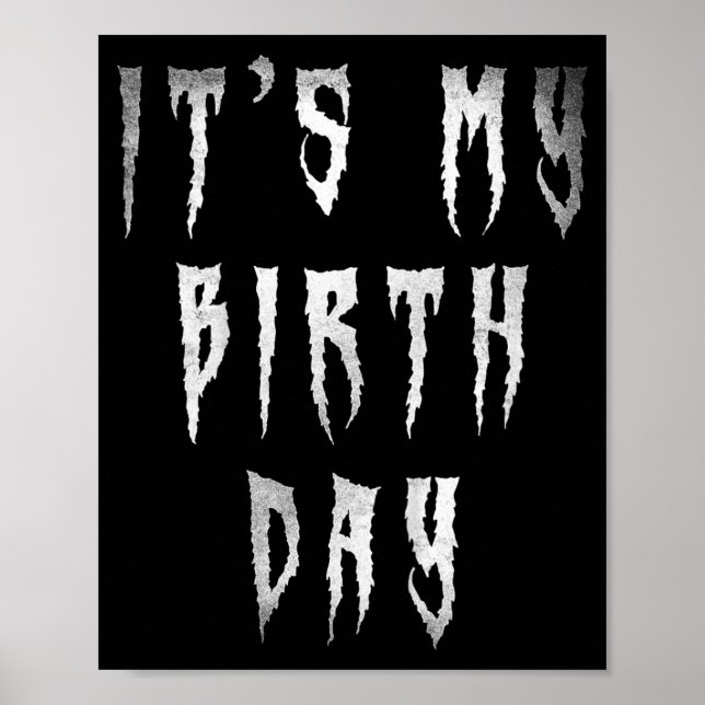 Poster Filmes de Terror de Aniversário Divertidos para Cr (Frente)