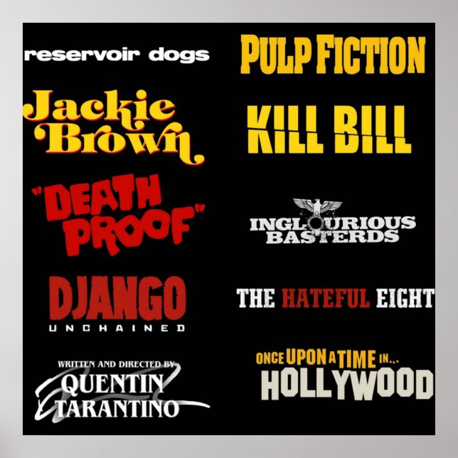Poster filmografia de quentin tarantino (Frente)