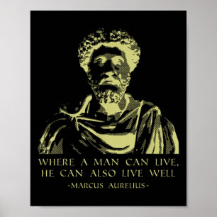 Poster Filosofia Citação Stoic Sayings Marcus Aurelius