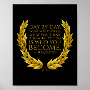 Poster Filosofia da Grécia Antiga Motivacional - Heráclit