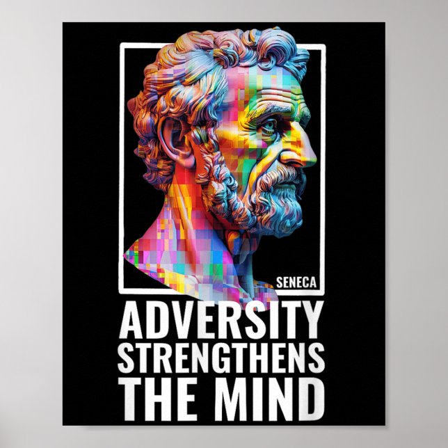 Poster Filosofia Estática Moderna Citação Seneca Phi (Frente)