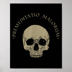 Poster Filosofia Estática Premeditação Malorum Skull Stoi