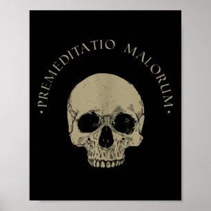 Poster Filosofia Estática Premeditação Malorum Skull Stoi