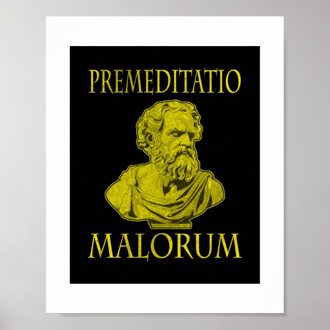 Poster Filosofía Estoica (Estoicismo). Frase en Latín. (Frente)