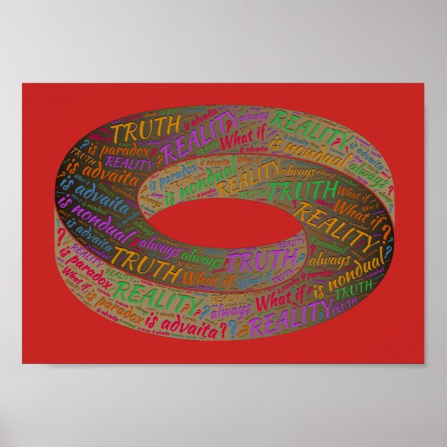 Poster Filosofia Inspiradora de Realidade do Paradoxo Ver (Frente)