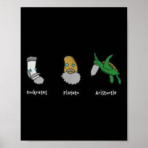 Poster Filosofia Sócrates Plato Aristóteles Design para P
