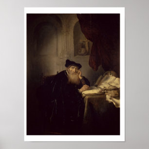 Poster Filósofo, 1635 (óleo no painel)