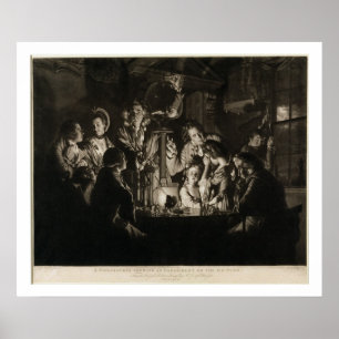 Póster Filósofo Shewing an Experiment on Air Pum