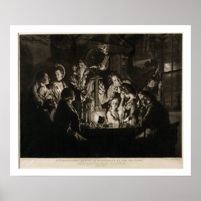 Póster Filósofo Shewing an Experiment on Air Pum (Frente)