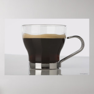 Póster Fim-acima de um copo de café