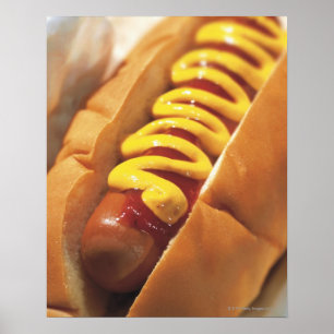 Póster fim-acima de um hotdog