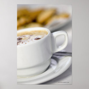 Póster Fim-acima de uma chávena de café