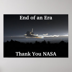 Póster Fim da era do vaivém espacial