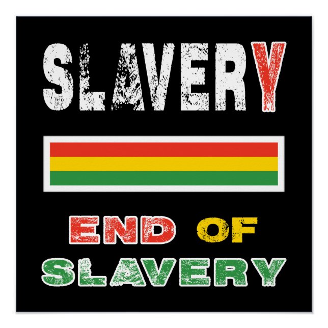 Póster Fim da escravidão (Frente)
