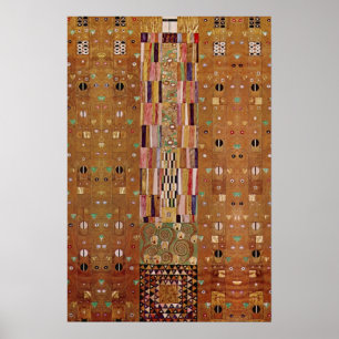 Póster Fim da Parede, Stoclet Frieze, Klimt, Padrão Mosa