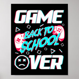 Poster Fim de Jogo Volta às Aulas Primeiro Dia de Aula En