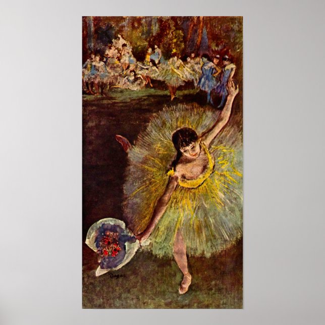 Poster Fim de um árabe por Edgar Degas, Balé de Vintage (Frente)