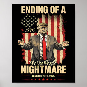 Poster Fim De Uma Noite Assustadora Dia Da Posse De Trump