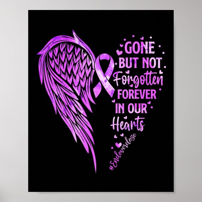 Poster Fim do Memorial do Ente Querido Sobre a Sobredosag (Frente)