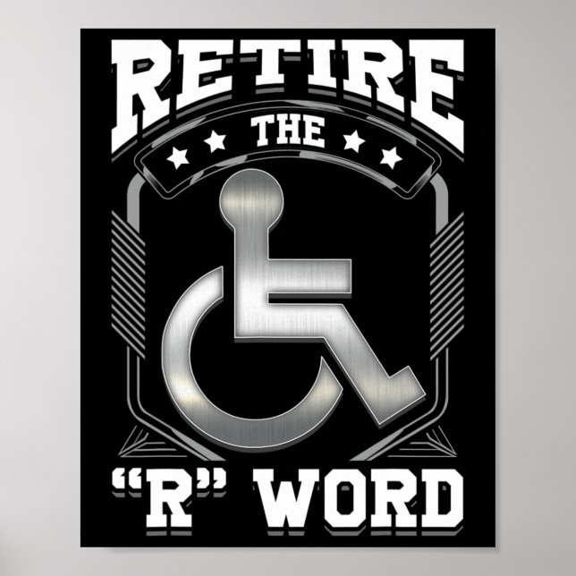 Poster Fim do RWord Wheelhall Disabled Disability Awar (Frente)