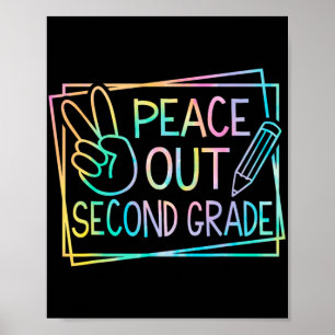 Poster Fim do segundo ano no último dia do verão escolar
