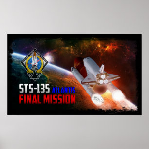 Poster final da missão de Atlantis do vaivém