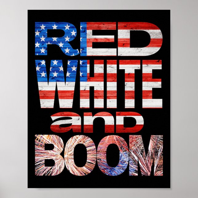 Poster Finale Do Quarto De Julho, Red White E Boom Firewo (Frente)