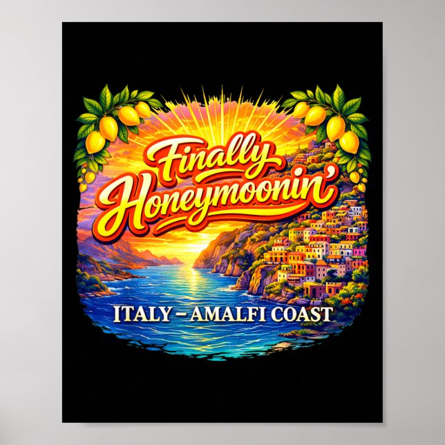 Poster Finalmente Lua de Mel Itália Costa Amalfi Combinan (Frente)